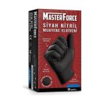 Masterforce Siyah Pudrasız Nitril (Xl) Eldiven 20 x 50'li