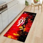 Master_GGGGG Koridor Mutfak Lobisi için Runner Halı 50 cm x 80 cm Kırmızı lotus soyut Yıkanabilir Halı Yolluk Kaymaz Altlık Koridor Dar Koridor, Yatak Odası Oturma Odası Halı
