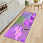 Master_GGGGG Koridor Mutfak Lobisi için Runner Halı 50 cm X 80 cm Mor Kelebek Yıkanabilir Halı Yolluk Kaymaz Alt Koridor, Yatak Odası Oturma Odası Halı