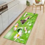 Master_GGGGG Koridor Mutfak Lobisi için Yolluk Kilimi 50 cm X 80 cm Yeşil Su Damlası Kelebek Yıkanabilir Halı Yolluk Kaymaz Altlık Koridor Dar Koridor, Yatak Odası Oturma Odası Halı