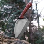 Mastermate Knives El Yapımı Sırp Satırı - Deri Kılıflı - Ahşap El Yapımı Sap - Almazan Stil - Şef, Mutfak, Outdoor, Kamp, Av, - 1 Adet