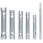 MasterTools 6 Parça Boru Tipi Lokma Anahtar Takımı - 8mm-17mm Metrik Çift Taraflı Somun Sıkma Seti - T-Kollu Musluk, Batarya ve Buji Sökme Aparatı - Krom Kaplama Dayanıklı Çelik