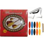 Masterwork 0.20 Uzun Sap Tel Seti + Metal Kelepçe + 10 Adet Numaralı Tezene + Eşik
