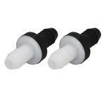 Masyrt 2 adet kontrol valfi 3/8 inç 10 mm plastik 1 yollu su geri dönüşü olmayan hava kompresörü akvaryum pompası yakıt gazı sıvısı hava (CDAV6)