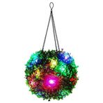 Masyrt Topiary Bugs Light Yard Decoration Outdoor Dal Dekorasyon Dekorasyon Çim Küre Avize 19 x 19 x 18 (renk)