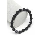 Mat Akik-Hematit Doğal Taş Bileklik 8 Mm Küre Kesim - Blk-2046