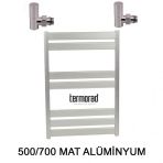 Mat Alüminyum Havlupan 50 * 70 Cm Termorad Petsa Slim +2 Adet Radyatör Havlupan Vanası Mat 1/2'