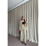 MAT Collection Kadın Yağ Yeşil Blazer Ceket Palazzo Pantolon Takım