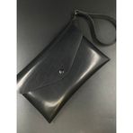 MAT DERİ Kadın Çapraz Askılı Clutch Deri El Portföy Çantası - 000-Siyah