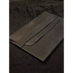 MAT DERİ Macbook Air Çantası Füme Nubuk Deri El Dikişi Macbook Pro Kılıfı 13" 14" Seçenekli - Gri