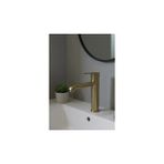 Mat Gold Banyo Armatürü Fırçalanmış Altın Musluk Gold Lavabo Bataryası