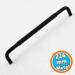 Mat Siyah Metal Kulp 224 Mm 22.4 Cm Mobilya Çekmece Mutfak Dolabı Dolap Kapak Kulpları