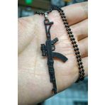 Mat Siyah PUBG Keleş AK47 Kalaşnikof Kolye - CAZ0402