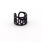MAT SİYAH RENKLİ EARCUFF KIKIRDAK KÜPE SARMAL DESENLİ EX085
