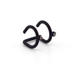 MAT SİYAH RENKLİ EARCUFF KIKIRDAK KÜPE TAŞLI SARMAL EX084