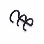 MAT SİYAH RENKLİ EARCUFF KULAK KELEPÇESİ ÜÇLÜ SARMAL EX086