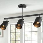 MAT SİYAH ÜÇLÜ LED AVİZE LED SPOT HAREKETLİ BAŞLIK GÜNIŞIĞI AMPULLÜ MYL003116