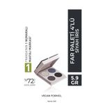 Mat ve Sedefli Bitişli Doğal Görünümlü Vegan 4’lü Far Paleti SİYAH İRİS 5.9 Gr