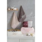Mata Çeyiz Nurpak 50X90 Pırıltı 3D Nakışlı El Havlusu - %100 Pamuk - 6 Adet - 50 x 90 cm - Çok Renkli