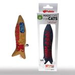 Matatabi Cats 14 cm Karışık Renkli Jr.Fish Balık Şeklinde Matatabili Çıngıraklı Peluş Kedi Oyuncağı