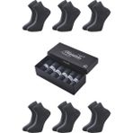 Matateks Bambu Erkek Düz Yarım Konç Çorap 200 Iğne Dikişsiz Premium 6’lı Kutulu - Füme - 41 - 44