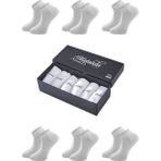 Matateks Bambu Erkek Patik Düz Çorap 200 Iğne Dikişsiz Premium 6’lı Kutulu - 1BW-Beyaz - 41 - 44
