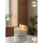 Matcha Bear Latte Mum Dekoratif (Soya Wax ve Jel Mum) Vanilya Kokulu - 1