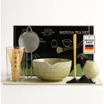 Matcha Çay Seti (7 Parça) El Yapımı Seramik Kase, Bambu Çırpıcı ve Diğer Aksesuarlarla - Yeşil