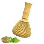 Matcha süpürge, Japon Matcha çırpıcı, tekrar kullanılabilir, yeşil çay tozu için Matcha Whisk, geleneksel Matcha töreni aksesuarı (sarı)