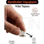 Matchcaps Yapışkanlı Vida Tapası Kaşmir Vida Kapatıcı Kapak Mobilya Vida Gizleme - 50 Adet