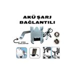 MATECHNO 360 Ayarlanabilir Ayna ve Akü Şarj Bağlantılı Metal Motorsiklet Tutacağı ve Bisiklet Telefon Tutucu