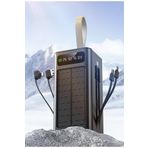 MATECHNO Solar 50.000 Mah Güneş Enerjili Led Işıklı Powerbank Şarj Aleti 4xUsb Çıkış Çoklu Şarj Çıkışı Kablo
