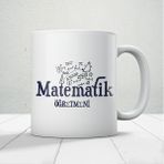 Matematik Aşkına! Matematik Öğretmenlerine Özel Öğretmenler Günü Hediyelik Baskılı Kupa - Beyaz - 300 ml