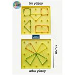 Matematik Dersi İçin Geometri Tahtası Çift Yüzey Hatas 15X15 Cm 1 Adet