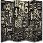 Matematik Temalı Özel Tasarım Paravan Room Divider 180 x 200 cm - 205 x 200 - Renkli