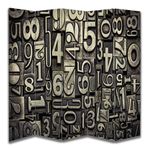 Matematik Temalı Özel Tasarım Paravan Room Divider 180 x 200 cm