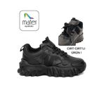 Mater Ayakkabı Cool Verom Bağcık Görünümlü Cırt Cırtlı Sneaker Ortopedik Çocuk Sneaker Venom,S,yah, 31