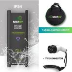 Matev MZ-AC-11KW-P-16A Taşınabilir Elektrikli Araç Şarj Istasyonu