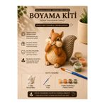 matheon Sincap Biblo Boyama Kiti – 4 Renk Boya ve Fırçalı Dekoratif DIY Hobi Seti