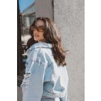 Mathilda Aksesuar Chunky Frame Vintage Siyah Turuncu Güneş Gözlüğü