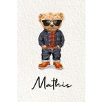 Mathis: Cahier personnalisé avec prénom Mathis | Cadeau d'anniversaire pour enfant, garçon, homme, copain ... | Nounours | 110 pages lignée, Petit Format 6x9 pouces (15,24 x 22,86 cm)