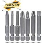 Matkap Bits Ucu Seti Vidalama Uçları Düz Yıldız Torx Uç Ph Pz 7 Parça