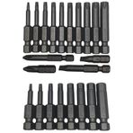 Matkap Uçları Torx Alyan Düz Yıldız 22 Parça 50 Mm Manyetik Mıkna