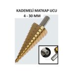 Matkap Ucu Kademeli Uç Sac Delme 4-30 Mm Matkaba Takılan Uç