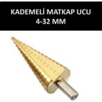 Matkap Ucu Kademeli Uç Sac Delme 4-32 mm Matkaba Takılan Uç - Altın