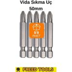Matkap Ucu Uçları 50 mm Yıldız Düz Bits Vidalama Uç Seti PH 5 parça