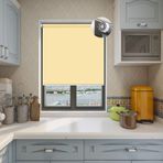 Matkapsız Stor Perde 110 x 140 cm - Kolay Kurulum Gizlilik Gölgelik Perde Yatak Odası ve Çocuk Odası için Özel Yapım Bej Güneş Koruması