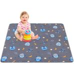 MatLeya Makinede Yıkanabilir Bebek Yer Oyun Matı 50x50 inç, Karın Zamanı için Kaymaz Tek Parça Bebek Emekleme Paspasları, Taşınabilir Oyun Parkı Matı Bebekler ve Yeni Yürümeye Başlayan Çocuklar için Oyun Matı