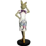 MATMAZEL TAVŞAN, 30 cm, El Boyaması Biblo, Dekoratif El Sanatları, ev&ofis&bahçe özgün dekor ürünü