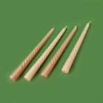Matmel 4'lü Burgulu Parlak Şamdan Mumu - Kahverengi / Bej - 25 cm - Çok Renkli - 6